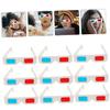 HOMSFOU 60pcs Red Blue Anaglyph Paper Glasses Theater Glasses for Movies Lightweight Portable view 4