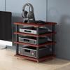 2/3/4-Tiers HiFi Audio Cabinet - Multi-Layer Floor-Standing Home Cabinet AV Shelf, HiFi Rack, Record Player Stand, Entertainment Media Unit for Audiophiles and Music Lovers view 2