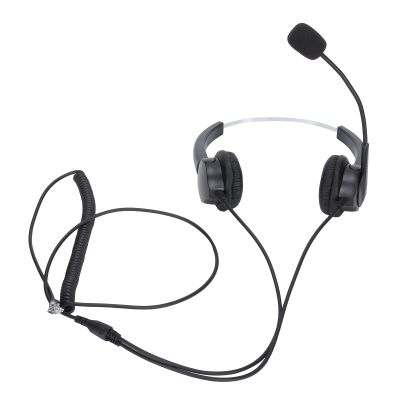 NutriEss Binaural Professional Wired Headset VH530DRJ9 OmniDirectional Microphone Business Office Telephone Call Center Corded Headset for Customer Service (VH530D-RJ9 (Bino Ears))
