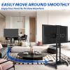 Mobile TV Stand, Rolling TV Stand with Wheels for 32-75 Inch LED/LCD Flat/Curved Screen TVs Holds up to 132 lbs, Height Adjustable Portable Mobile TV Cart on Wheels, Black view 3
