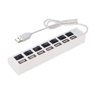 Gadpiparty 7-Port USB Hub with USB Splitter for Pc/Laptop Led Indicator Longevity Control