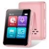 MP3 Player with Bluetooth, 1.8 inch Screen Portable Music Player with Speaker, FM Radio, Recorder, Expansion to 512GB, Pink with 32GB Micro SD Card view 1