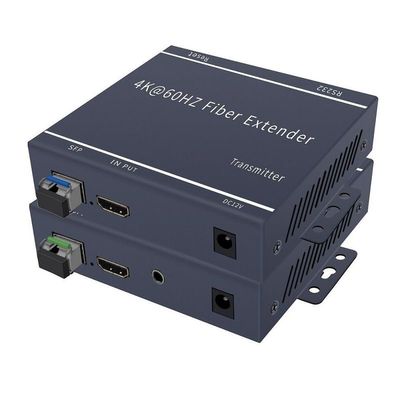 4K@60Hz HDMI 2.0 KVM Fiber Extender 20KM Extension Over SC Optical Fiber Cable HDMI to Optical Video Transceiver Support USB Keyboard and Mouse