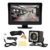12 LED Back up Camera for Cars with 4.6 * 3.5" Monitor,12V HD Reverse Camera for Car with 150 Wide Angle and Night Vision Function,Universal Rear View Camera view 1