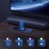 Saiyin Soundbar with 4'' Subwoofers - 70W Rounded-Edge Subwoofer & Compact Soundbar for TV, 2.1 Audio Enhanced Surround Sound System for TV, Bluetooth/Optical/AUX Connection for TV/PC view 4