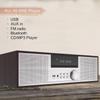 LONPOO Stereo Shelf System for Home, Vintage CD Player 40W RMS Micro Mini System with Remote Control, Bluetooth, FM Radio, USB MP3 Playback & Aux-in,Silver view 2