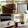 LONPOO Stereo Shelf System for Home, Vintage CD Player 40W RMS Micro Mini System with Remote Control, Bluetooth, FM Radio, USB MP3 Playback & Aux-in,Silver view 3