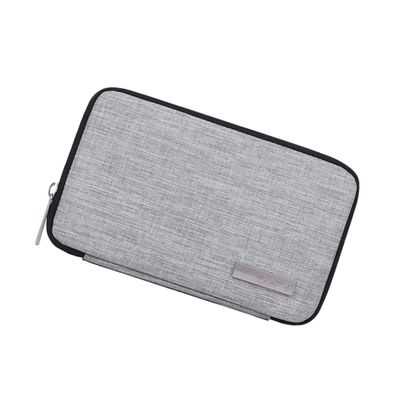 KONTONTY Digital Storage Bag Usb Cable Pouch Polyester Marker Organizer for Electronics Earphone Bag Gadgets for Women Compact Storage Case for Cables and Power Bank Light Grey
