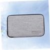 KONTONTY Digital Storage Bag Usb Cable Pouch Polyester Marker Organizer for Electronics Earphone Bag Gadgets for Women Compact Storage Case for Cables and Power Bank Light Grey view 2