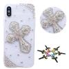 STENES Sparkle Glitter Case Compatible with TCL 50 XL 5G - Stylish - 3D Handmade Bling Cross Rhinestone Crystal Diamond Design Girls Women Cover - Clear view 1