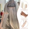 GlamorDove Tape in Hair Extension Pliers Stainless Steel Hair Sealing Pliers Flat Sutface Tape in Pliers for Human Hair Extension with Silicone Pad Jaws Hair Styling view 3