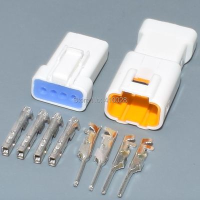 0.7mm 4 Pin/Way Male Female Automotive Connector Plug Housing for 04R-JWPF-VSLE-S 04T-JWPF-VSLE-S - (Color Name: 5set Male Female)