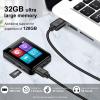 MP3 Music Player 32GB with Bluetooth, Portable Mini Music Player with 1.8 inch Screen, Speakers, FM Radio, Recorder, Up to 512GB, Black view 3