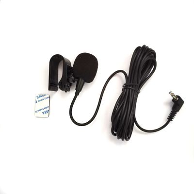 Car Rotatable for Audio Microphone 3.5mm Clip Jack Plug Mic Stereo Mini Wired External Microphone for Auto DVD Radio 3 Meters Long - (Color Name: Black)