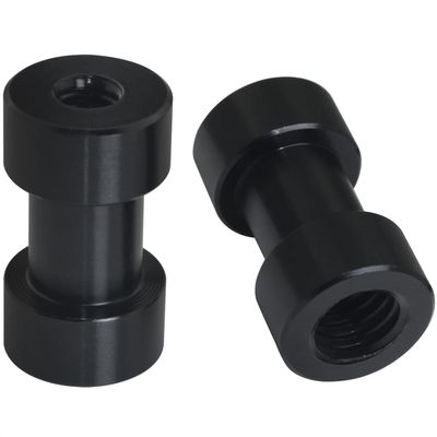 LUORNG 2PCS Aluminum Tripod Light Stand Adaptor 1/4 Female to 3/8 Female Light Stand Screw Holder Ball Head Flash Trigger Receiver for Common Tripods Monopods Pole Rail Systems Light Stands Black
