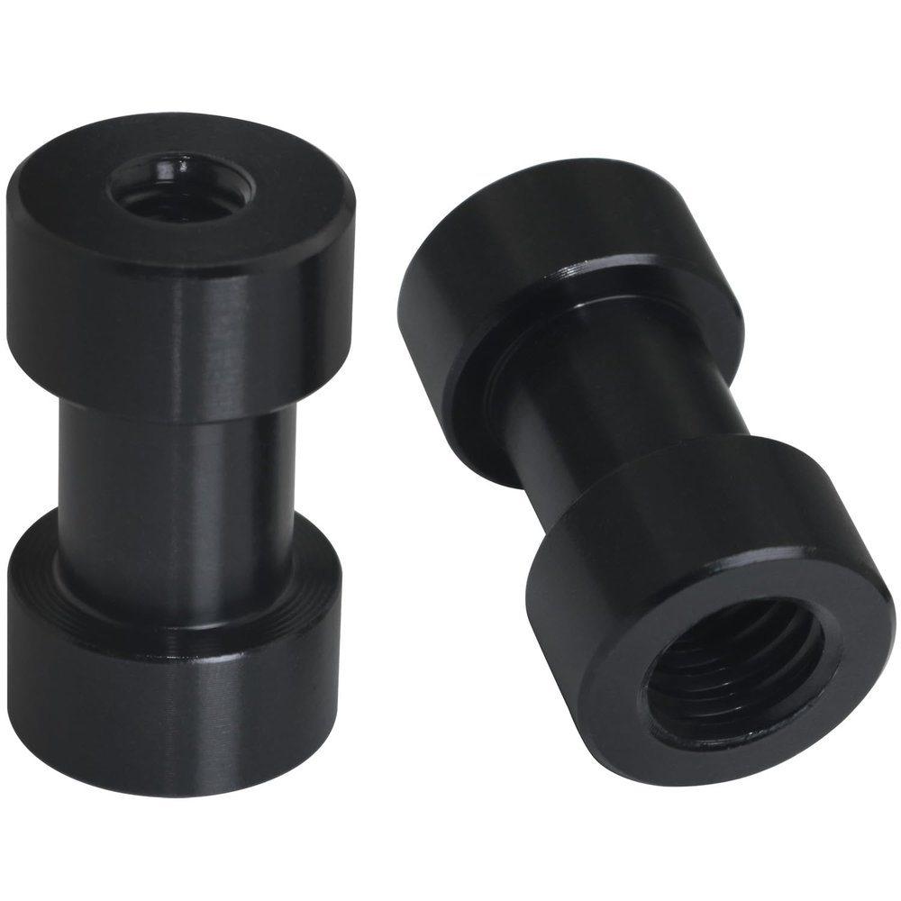 LUORNG 2PCS Aluminum Tripod Light Stand Adaptor 1/4 Female to 3/8 Female Light Stand Screw Holder Ball Head Flash Trigger Receiver for Common Tripods Monopods Pole Rail Systems Light Stands Black