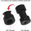 LUORNG 2PCS Aluminum Tripod Light Stand Adaptor 1/4 Female to 3/8 Female Light Stand Screw Holder Ball Head Flash Trigger Receiver for Common Tripods Monopods Pole Rail Systems Light Stands Black view 2