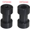 LUORNG 2PCS Aluminum Tripod Light Stand Adaptor 1/4 Female to 3/8 Female Light Stand Screw Holder Ball Head Flash Trigger Receiver for Common Tripods Monopods Pole Rail Systems Light Stands Black view 4