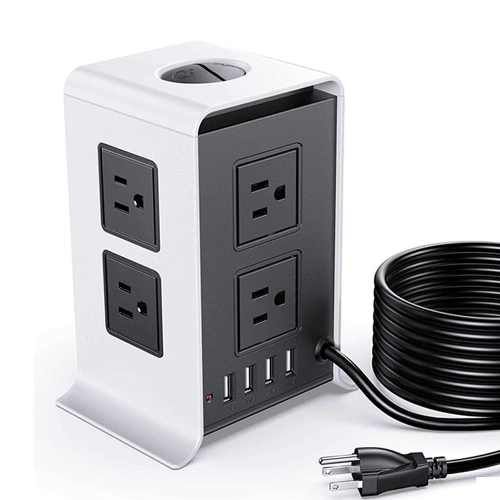 JSEIAJB Multiple AC Electrical Rewireable Power StripOutlets Extension Socket Cord Cable