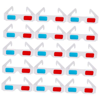 OSALADI 40pcs Anaglyph Glasses for 3D Movies and Games Paper 3D Glasses Set Stylish and Comfortable