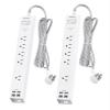 10Ft Surge Protector Power Strip - Long Extension Cord, Addtam 5 Widely Outlets 4 USB Ports, Flat Plug, Multi Plug Outlet Extender, Desk Charging Station for Home Office College Dorm Room Essentials view 1