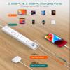 10Ft Surge Protector Power Strip - Long Extension Cord, Addtam 5 Widely Outlets 4 USB Ports, Flat Plug, Multi Plug Outlet Extender, Desk Charging Station for Home Office College Dorm Room Essentials view 2