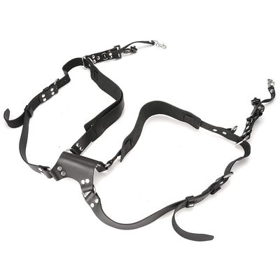 Akozon Premium Leather Double Shoulder Camera Strap, Adjustable Harness with Dual Buckle Clips for DSLR Cameras - Photography Accessories (#11)