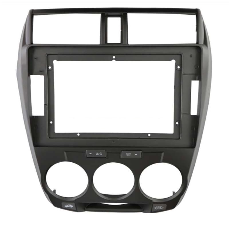 10 Inch 2 Din Car Radio Fascia Fascias Panel Frame CD DVD Dash for Audio Interior for Honda 2006-2013 City - (Color Name: Frame)