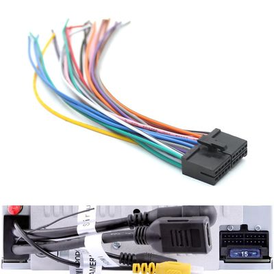 20 Pin Cross T Type Plug Connector Wiring Harness Cable for Jensen Parrot Radio Multimedia Player Car Sockets Modified for DIY|Cables, Adapters & Sockets - (Color Name: Small Pin (10Pcs))
