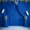 10ftx10ft Royal Blue Backdrop Curtains 2 Panels for Parties Wrinkle Free Blue Photo Backdrop Curtain Soft Silky Drapes Back Drop Cloth for Wedding Birthday Baby Shower Home Decorations Background view 4
