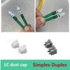 LC dust Cap simplex Duplex 10 Pieces for Fiber Optic Patch Cord Pigtail Square dust Plug Plastic Single Double Protective Cover(Beige) view 2