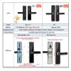 JUCFRDNJ Tuya Electronic Lock WiFi Smart Door Lock Fingerprint Lock Password/IC Card/Key/with 8 Language Voice System(22x240,Red Bronze) view 3