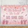 10x8 feet Class of 2025 Graduation Banner She Believed She Could, So She Did Class of 2025 Graduation Class Congratulations Decorations,Dr. Celebration Inspirational Banner view 2