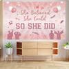 10x8 feet Class of 2025 Graduation Banner She Believed She Could, So She Did Class of 2025 Graduation Class Congratulations Decorations,Dr. Celebration Inspirational Banner view 4