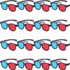Red-Blue 3D Glasses, 16-Pack Anaglyph 3D Viewing Glasses for Movies, Games, and Pictures  Compatible with TV, PC, Projectors, and Home Theater view 1