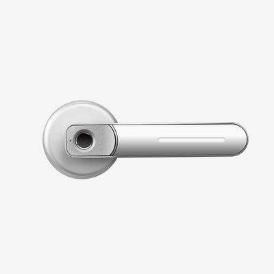 AFPSDLFJDLS Smart Fingerprint Door Lock Handle for Home HouseWith Key Card Digital Door Lock Keypad Keyless(White-Fruit peach5)