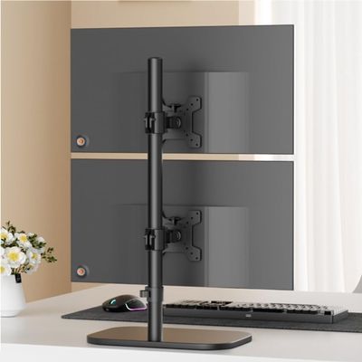 ZCERA Dual-Screen Monitor Stand, Upper and Lower Dual-Screen one-to-Two Computer Cantilever Heightening Lifting Base, Multi-Screen Two-in-one