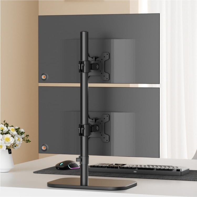 ZCERA Dual-Screen Monitor Stand, Upper and Lower Dual-Screen one-to-Two Computer Cantilever Heightening Lifting Base, Multi-Screen Two-in-one