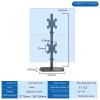 ZCERA Dual-Screen Monitor Stand, Upper and Lower Dual-Screen one-to-Two Computer Cantilever Heightening Lifting Base, Multi-Screen Two-in-one view 2