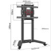ZOCWJK Universal TV Stand Universal TV Stand, Tv Floor Stand Universal Swivel Table TV Stand for 32 to 55 Inch Flat Curved Screen Height Adjustable Pedestal Bracket with (Black-3260inch view 2