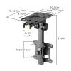 BEGWVDJTP TV Hanger Folding car Ceiling Bracket RV Ceiling Hoisting Suspended Upside Down Monitor(17-32 inches) view 2
