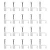 100 Pack Cable Clips, 8 mm White Flat Ethernet Wire Clips, Coax Cable Wall Clip, Cord Clips for Wires on Wall, Cord Management (100) view 1