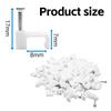 100 Pack Cable Clips, 8 mm White Flat Ethernet Wire Clips, Coax Cable Wall Clip, Cord Clips for Wires on Wall, Cord Management (100) view 2