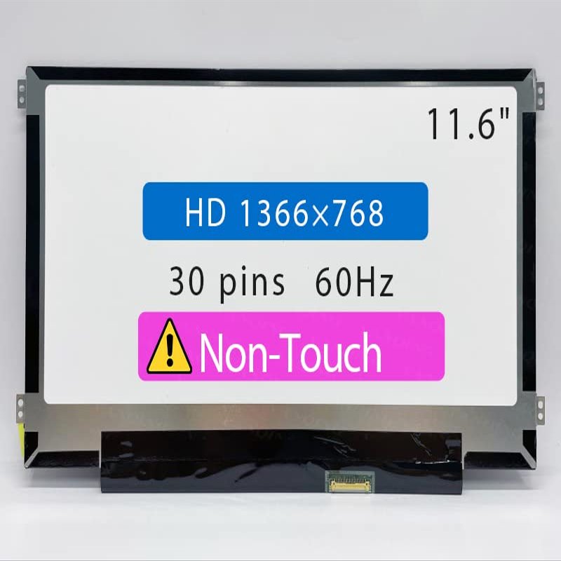 11.6" Screen Replacement for HP Chromebook 11A-NA0021NR 11A-NA0081NR 11A-NA0081CL HD 1366 * 768 30 pins 60HZ LCD Non-Touch Display Panel
