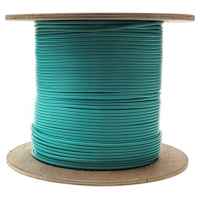 6 Fiber Indoor Distribution Fiber Optic Cable, Multimode 50/125 OM3, 10 Gbit, Aqua, Riser Rated, Spool, 1000 Feet