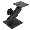 1.5 Inch Heavy Duty Double Ball Mount with Dual Socket Arm and 1.5 Inch C Size Ball, Sturdy Aluminum Construction for Fish Finder Tablet, Adjustable Multi Angle Drill Base Mounti view 3