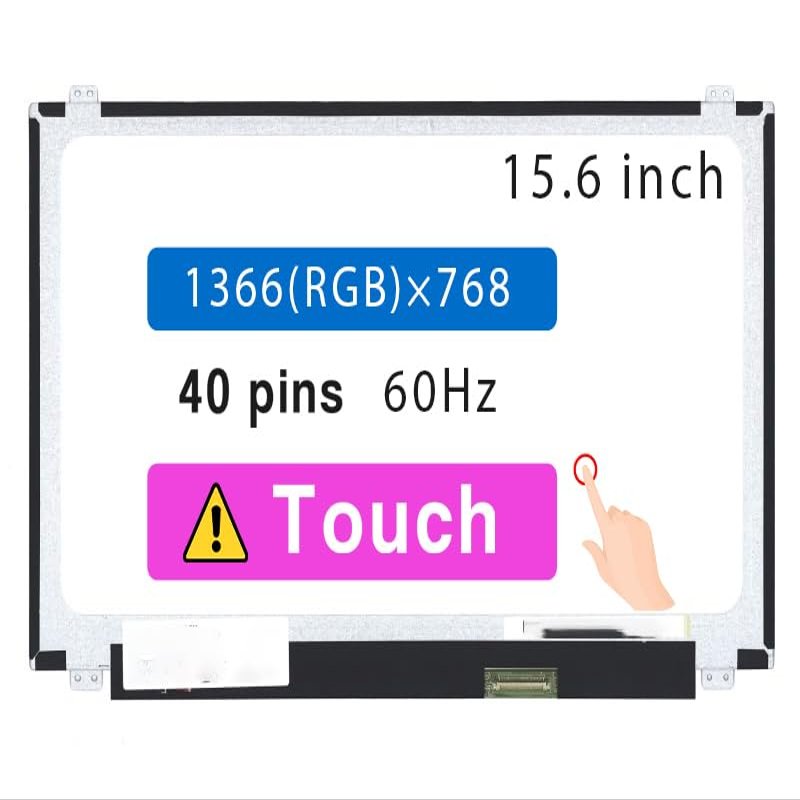 15.6" Screen Replacement for HP Pavilion 15-AW 15Z-AW 809612-008 HD 1366 * 768 40 pins LCD Touch Display Panel