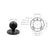 , Double Ball Mount, Truck Holder Heavy Duty Double Socket Arm with 1.5 Inches C Size Ball Adapters Mounting Base with 2 Round Plates view 2