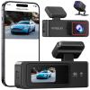 2K Dash Cam Front and Rear with 64GB SD Card, Wireless WiFi Dash Camera for Cars, 1.5'' Screen Mini Dashcam Front and Back, Support G-Sensor/Time Lapse 2 Kinds Parking Monitor view 1
