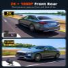 2K Dash Cam Front and Rear with 64GB SD Card, Wireless WiFi Dash Camera for Cars, 1.5'' Screen Mini Dashcam Front and Back, Support G-Sensor/Time Lapse 2 Kinds Parking Monitor view 2